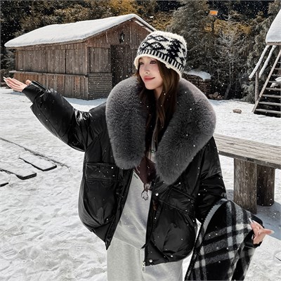 Cute Woman  Куртка с меховым воротником  M-B117 80091