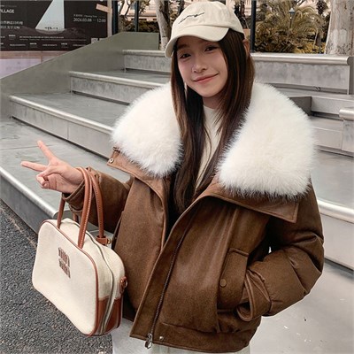 Cute Woman  Куртка с меховым воротником   JDXF-8816 80384
