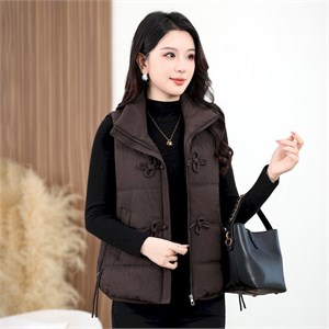 {{photo.Alt || photo.Description || 'Cute Woman Жилет ретро с воротником-стойкой  030-2039'}}
