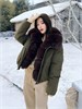 Cute Woman Куртка с меховым воротником  010-852 144576