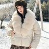 Cute Woman Куртка с меховым воротником  010-858 144586