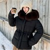 Cute Woman Куртка с капюшоном и меховым воротником  010-902 144594