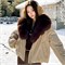 Cute Woman Куртка с меховым воротником  010-857 146272