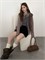 Cute Woman Куртка с трикотажными рукавами  001-B05 146605