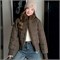 Cute Woman Куртка с меховым воротником-стойкой  001-B21 146620